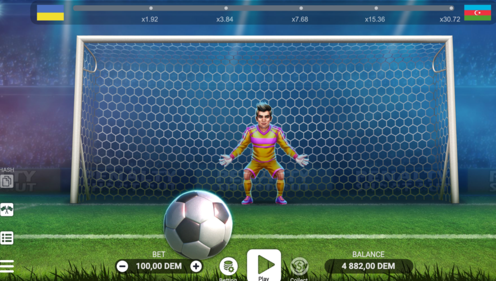 Penalty shootout gameplay.